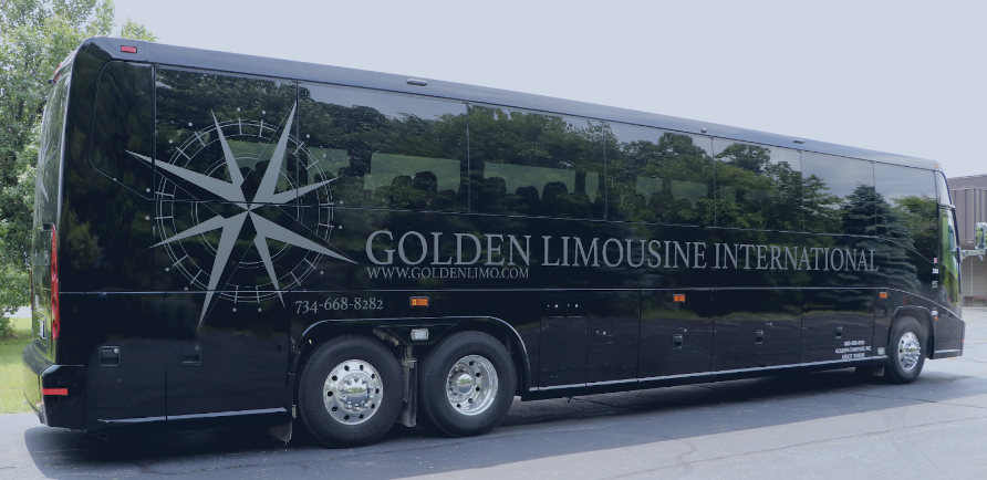 Golden Limo Charter Bus