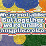 Destination Ann Arbor Annual Community meeting 2024 quote graphic saying 'We're not alike, but together we're unlike anyplace else.'