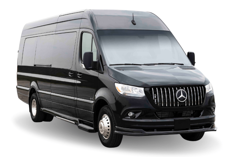 Golden Limousine International Executive Sprinter Shuttle, 2024 Mercedes model with modified grill