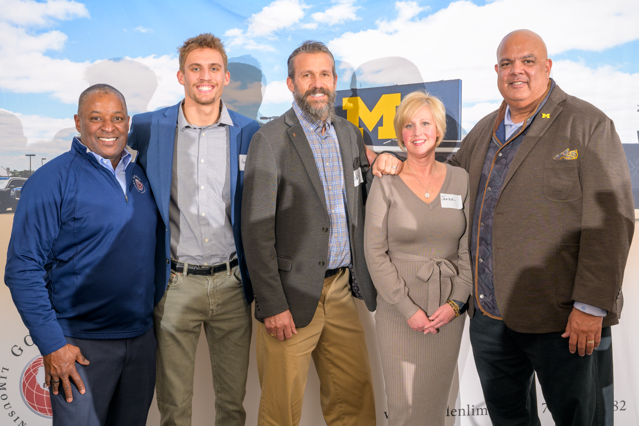 Sean Duval (left), the Yeakey Family of Freedom River (middle), Warde Manual - University of Michigan Athletic Director (right).