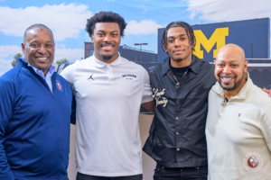 Golden celebrations brought to you by Golden Limousine International, with our Golden Partners, University of Michigan Football friends and so many more! Sean Duval (left), Zeke Berry (left middle), Semaj Morgan (right middle), Sam Webb (right)