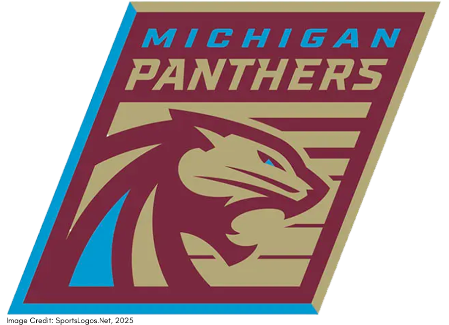 2025_04_GLI_RegionalSportsWebpage_Michigan Panthers logo Michigan Panthers UFL Team logo