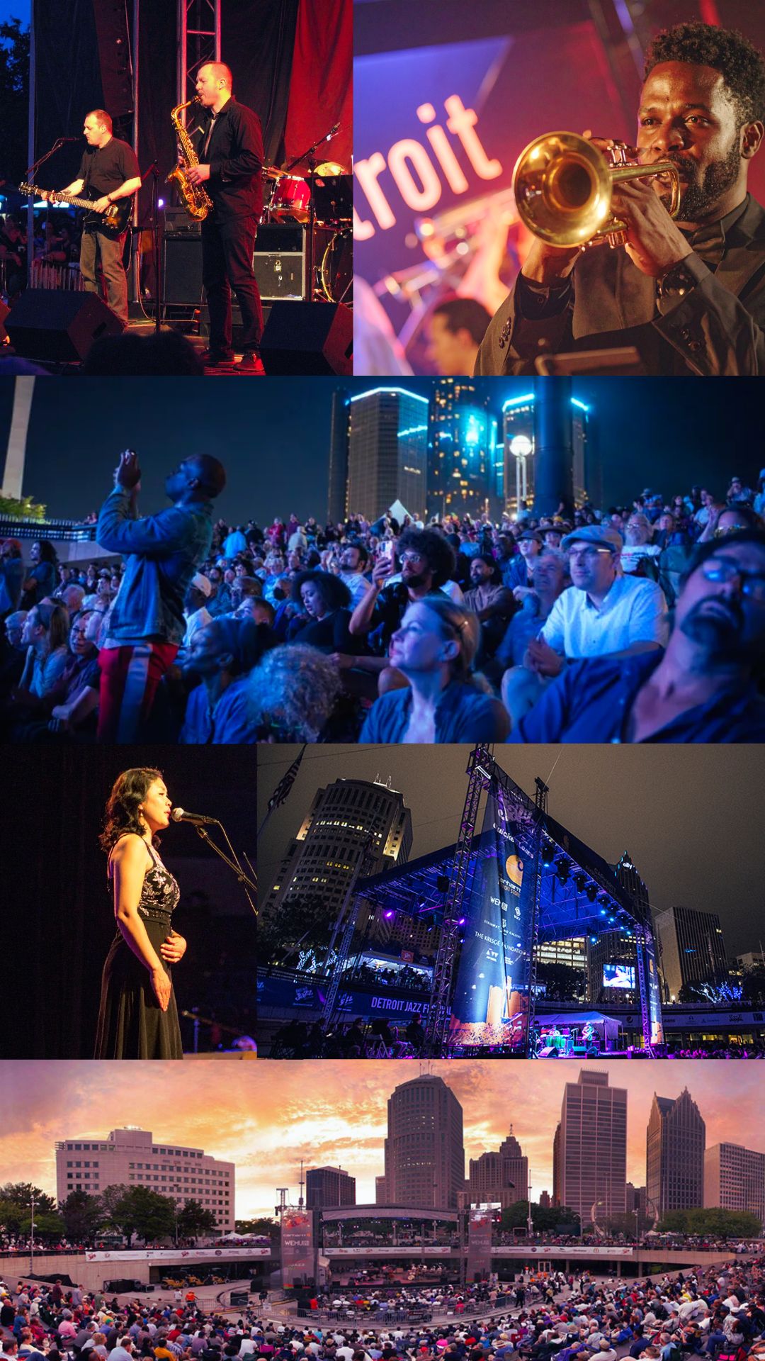 Detroit Jazz Fest Collage of Musicians