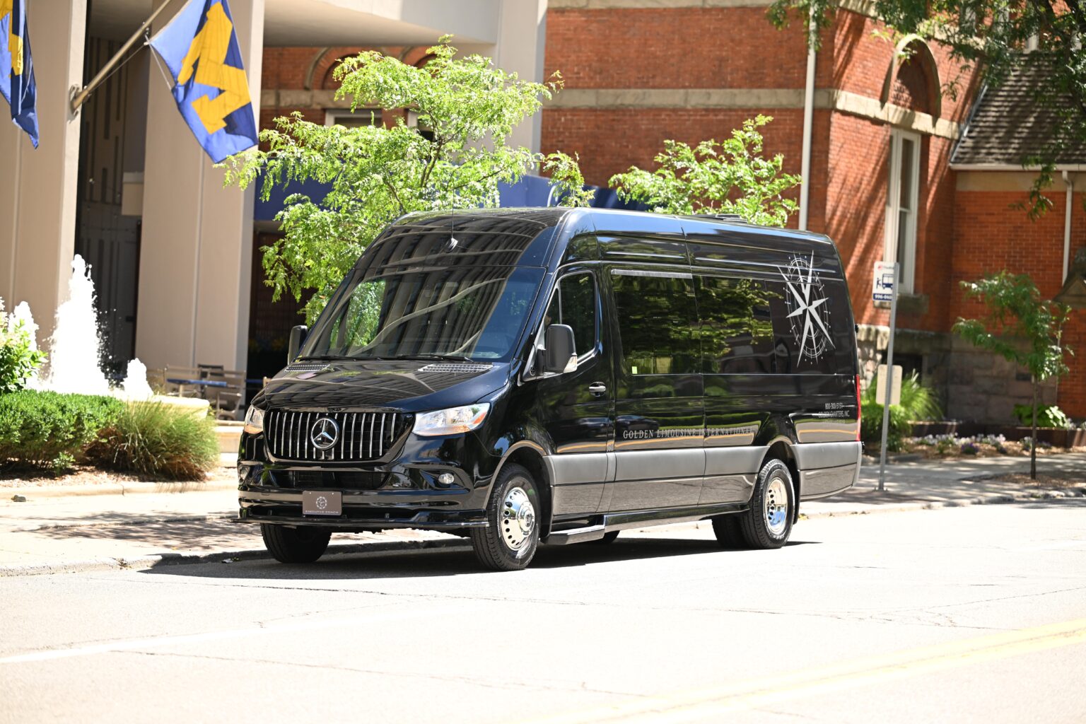 Golden Limousine Sprinter at Graduate Hotel in Ann Arbor