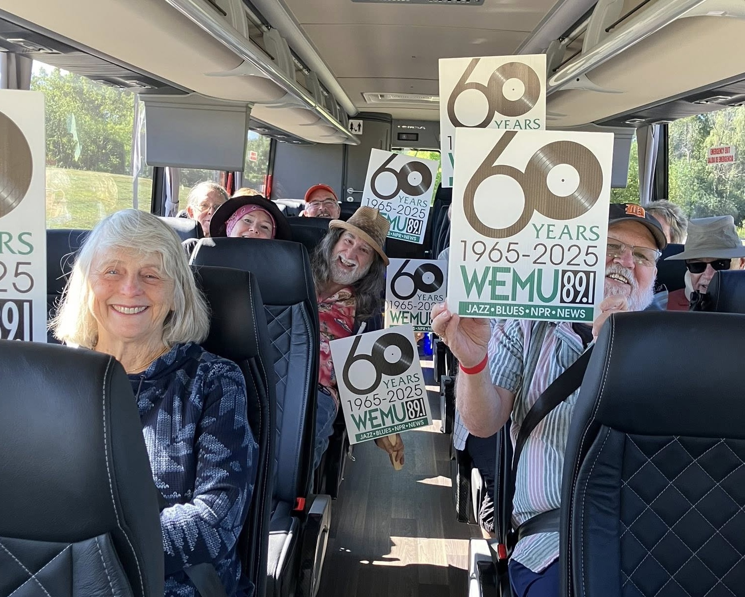 WEMU Jazz Fest image from inside of bus